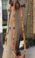 Spines oyster and autumn creek turquoise necklace